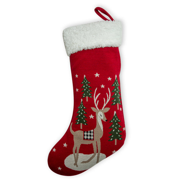 Happy Holiday Reindeer Stocking