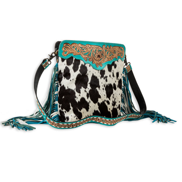 Pony Trail Fringed Hand-Tooled Bag - Myra USA