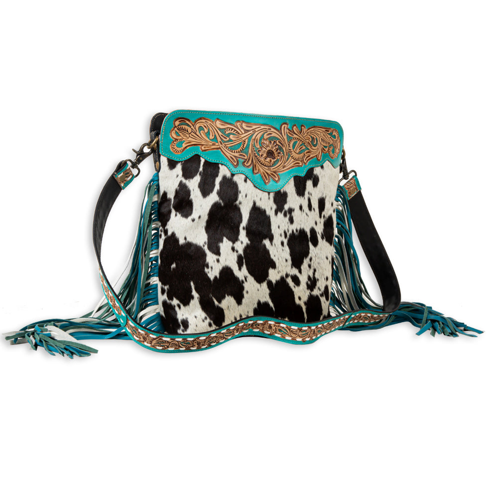 Pony Trail Fringed Hand-Tooled Bag - Myra USA