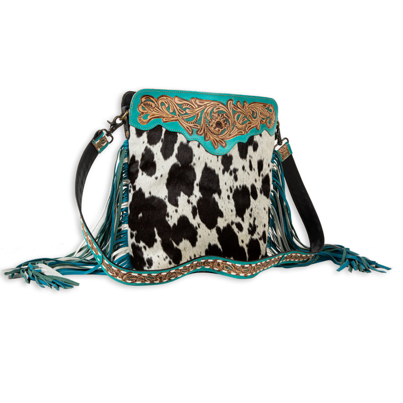 Pony Trail Fringed Hand-Tooled Bag