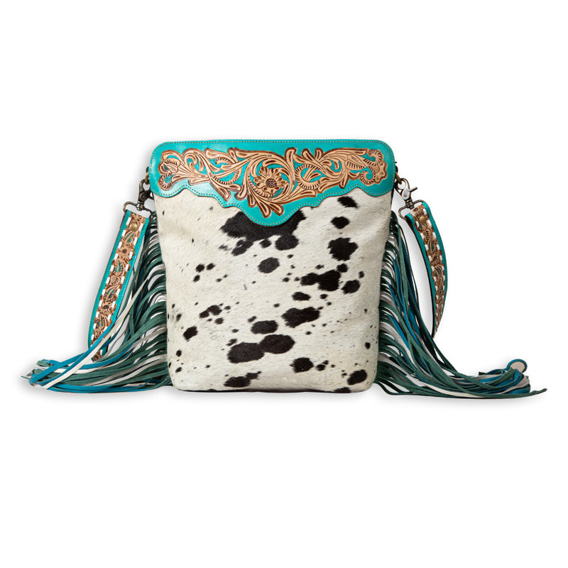 Pony Trail Fringed Hand-Tooled Bag