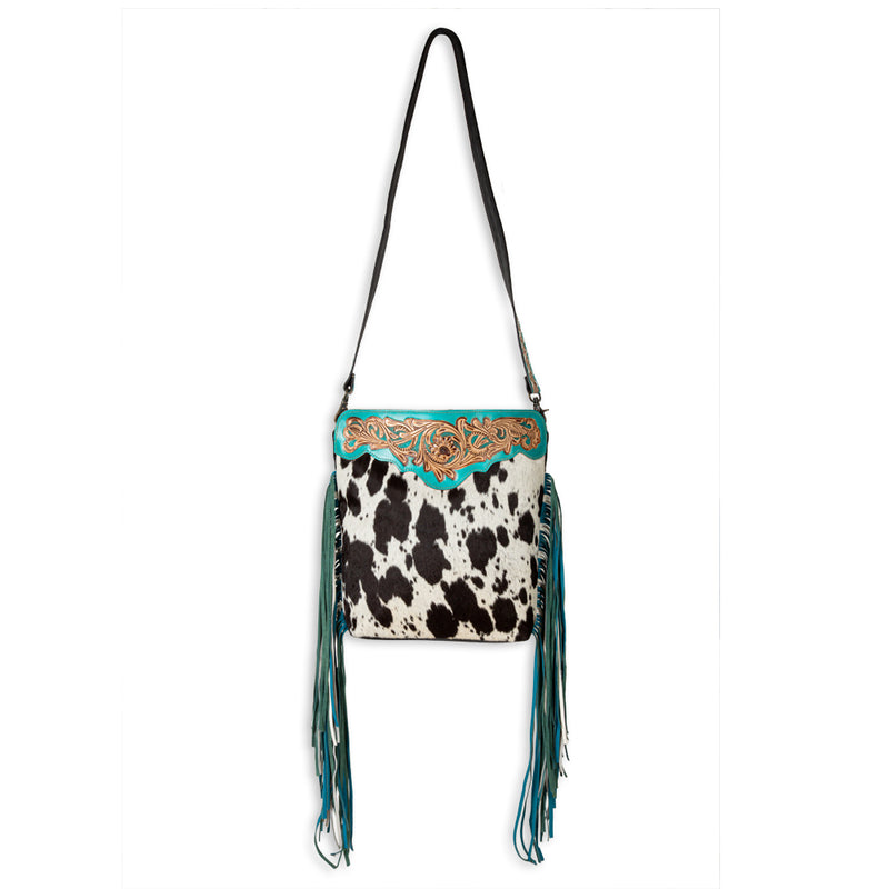 Pony Trail Fringed Hand-Tooled Bag