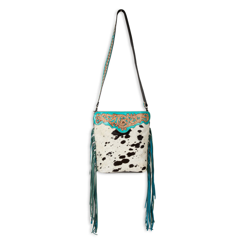 Pony Trail Fringed Hand-Tooled Bag