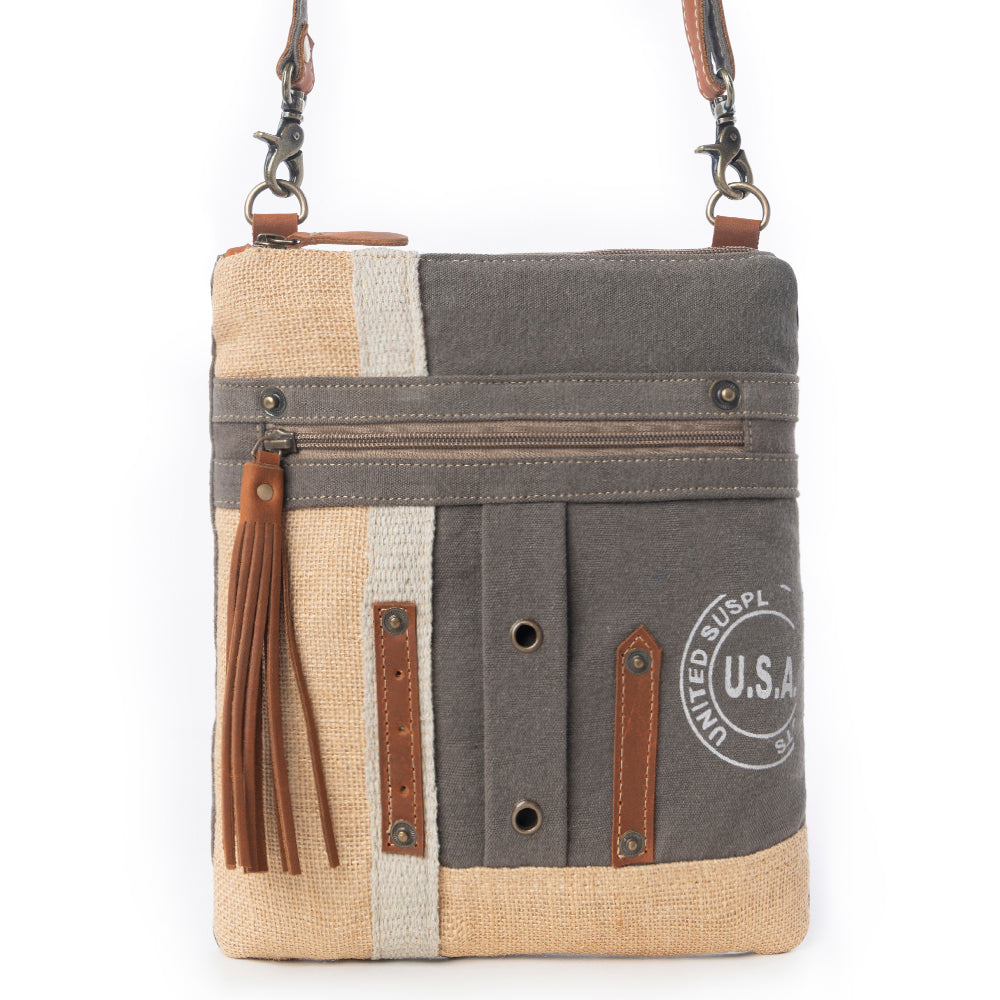 USA Canvas Patch Crossbody Bag - Myra USA