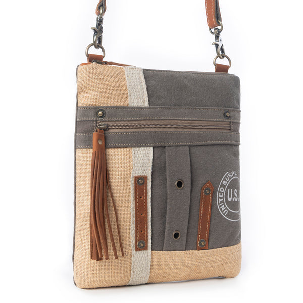 USA Canvas Patch Crossbody Bag - Myra USA