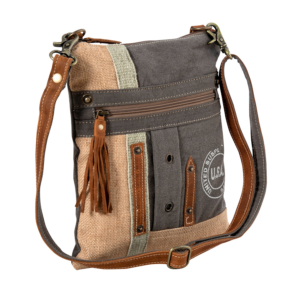 USA Canvas Patch Crossbody Bag - Myra USA