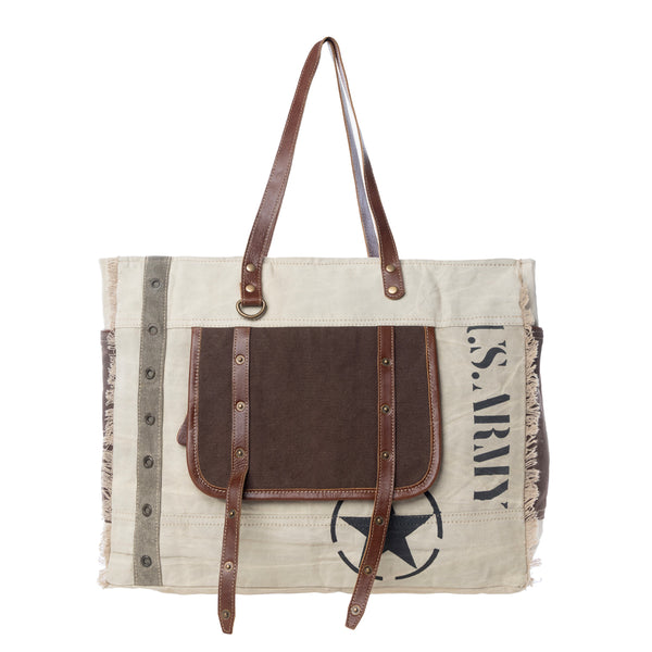 Army Motif Weekender Bag - Myra USA
