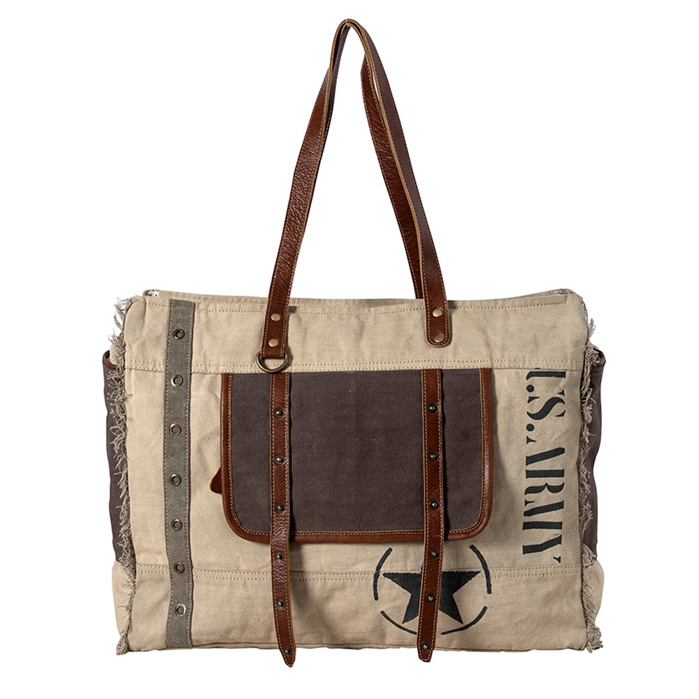 Army Motif Weekender Bag - Myra USA