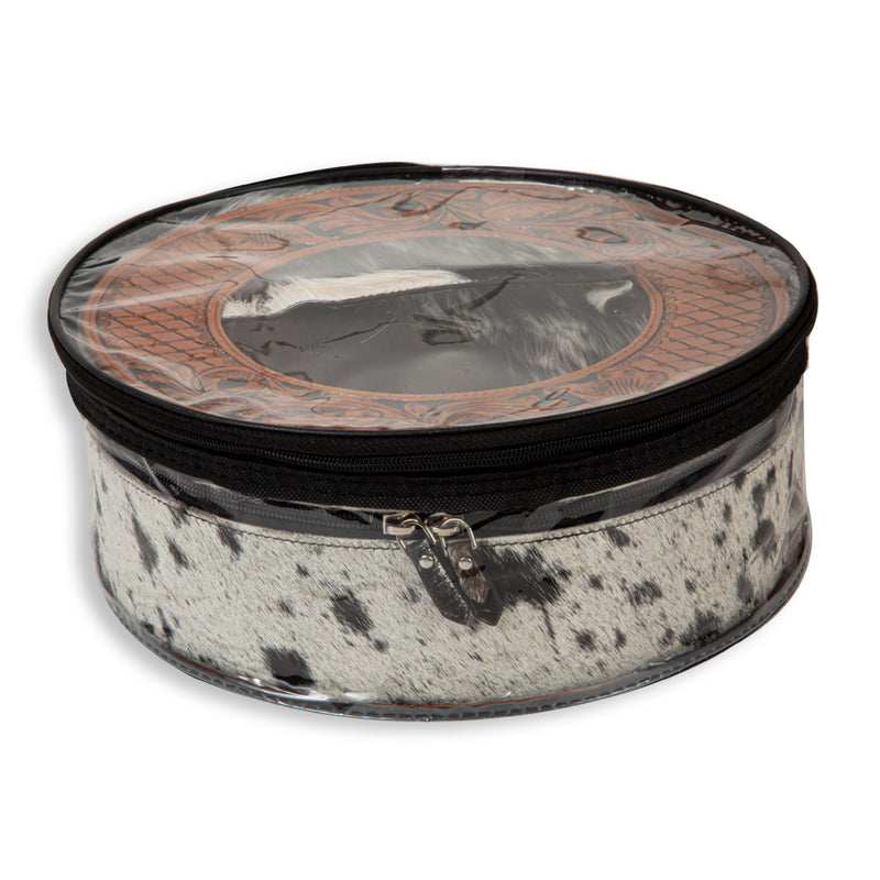 Western Mesa Round Hand-Tooled Valuables & Jewelry Box