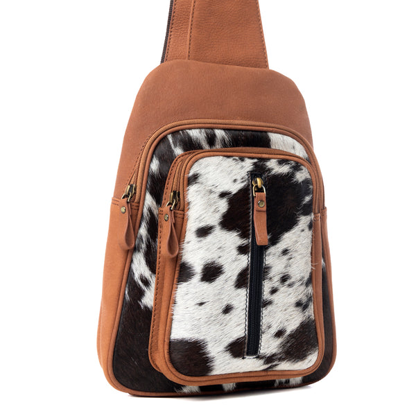 Mountain Bend Hair-On Hide Bucket Sling Bag - Myra USA