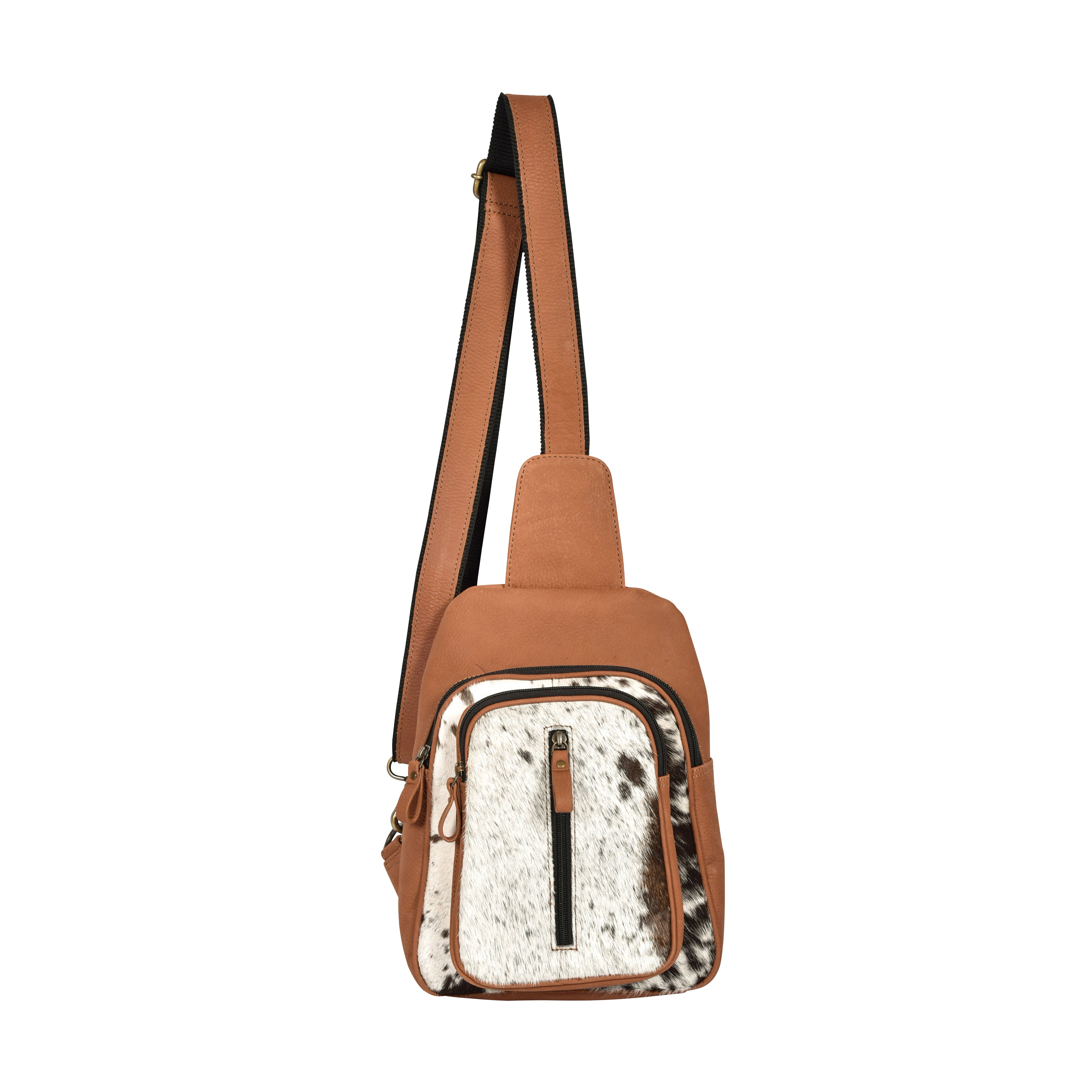Mountain Bend Hair-On Hide Bucket Sling Bag - Myra USA