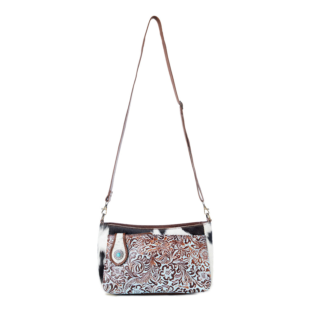 Marta Plains Leather & Hairon Bag - Myra USA