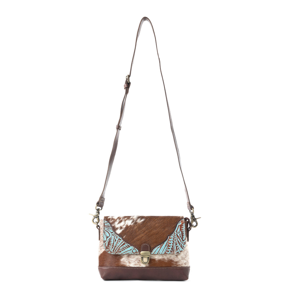 Ridge Morning Glory Leather & Hairon Bag - Myra USA