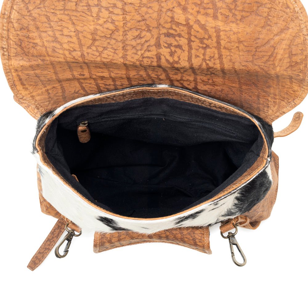 Stratford Trail Accent Leather Leather Hairon Bag - Myra USA