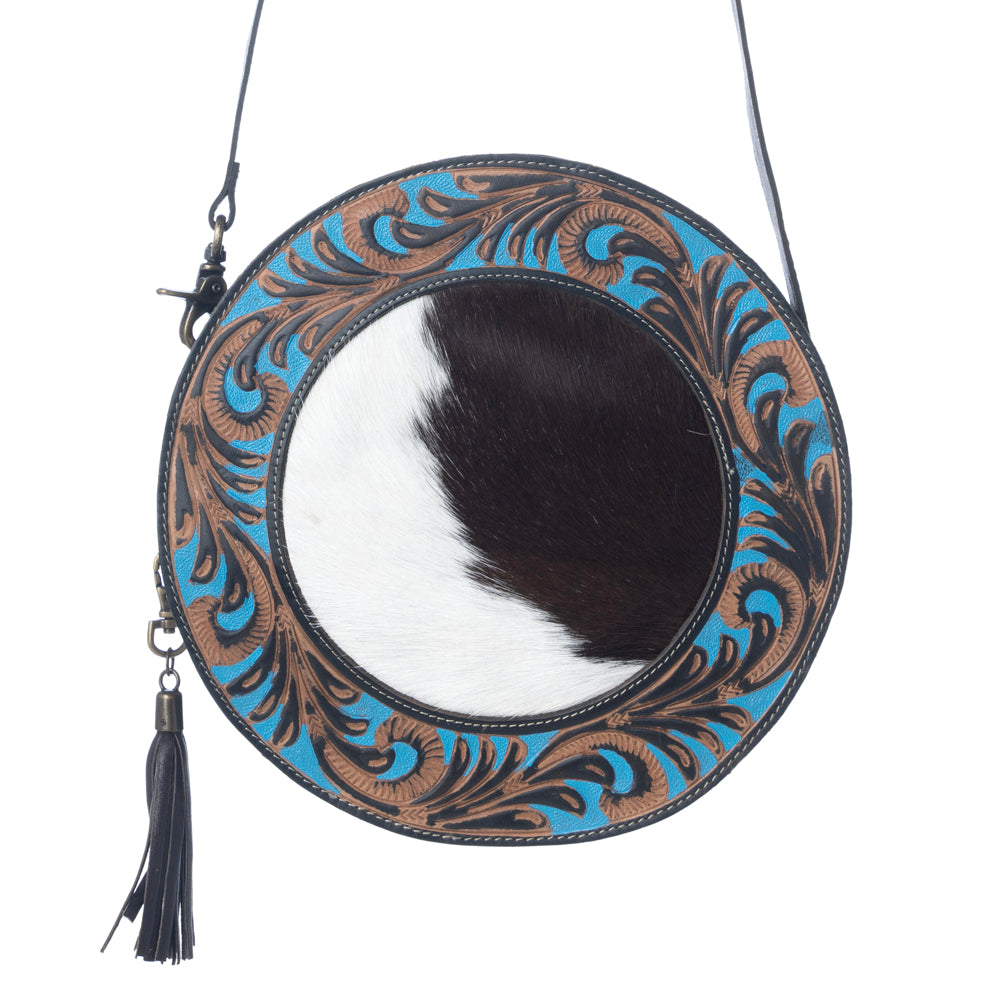 Night Gaze Hand-Tooled Round Bag - Myra USA