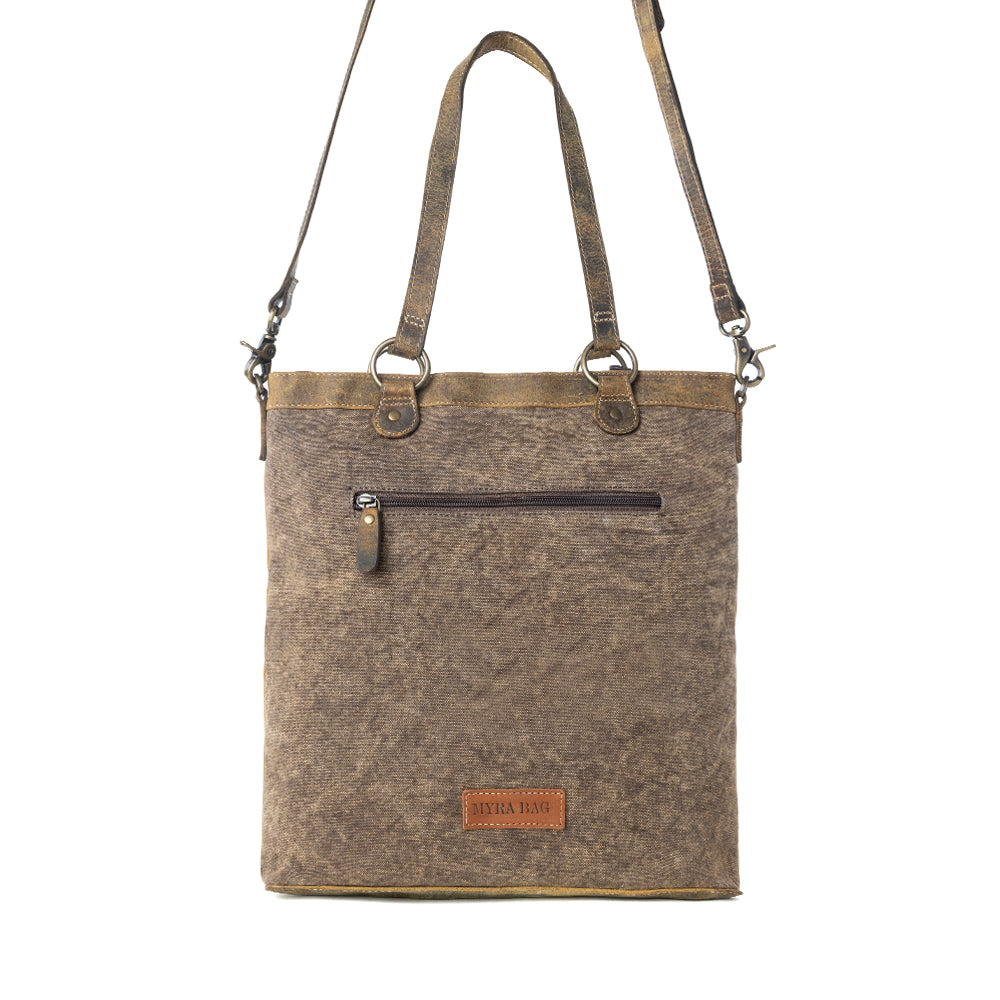 Cube Mesa Pouched Canvas Hairon Bag - Myra USA