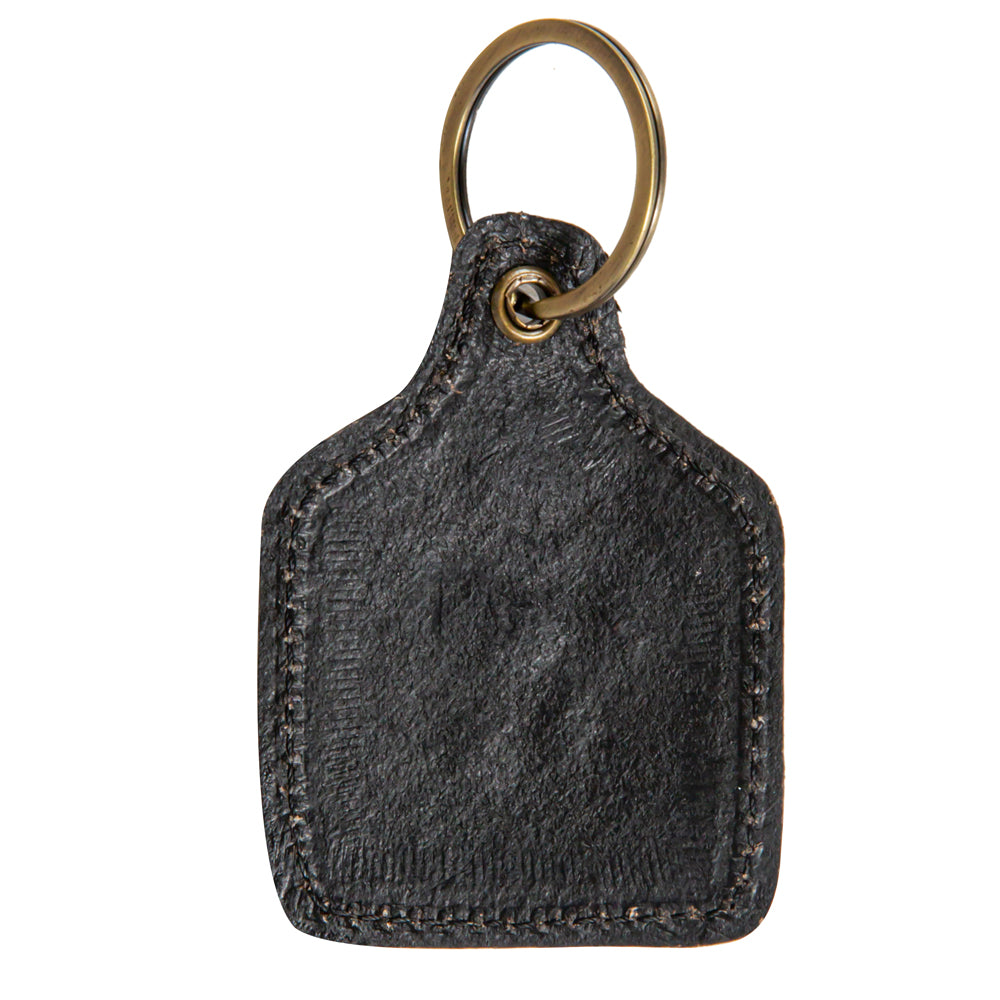 Curious Cow Hand-Tooled Key Fob - Myra USA