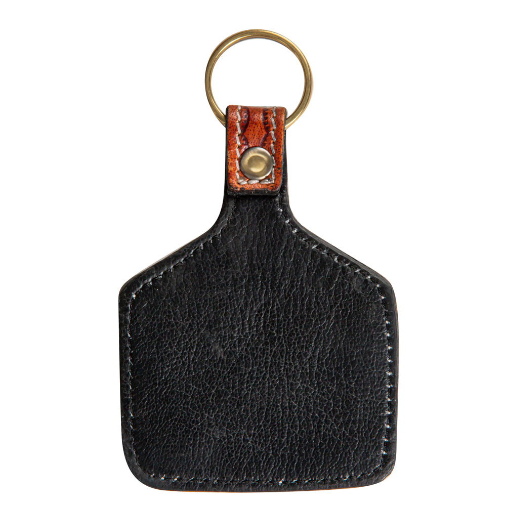 Sunflower Fire Hand-Tooled Key Fob - Myra USA