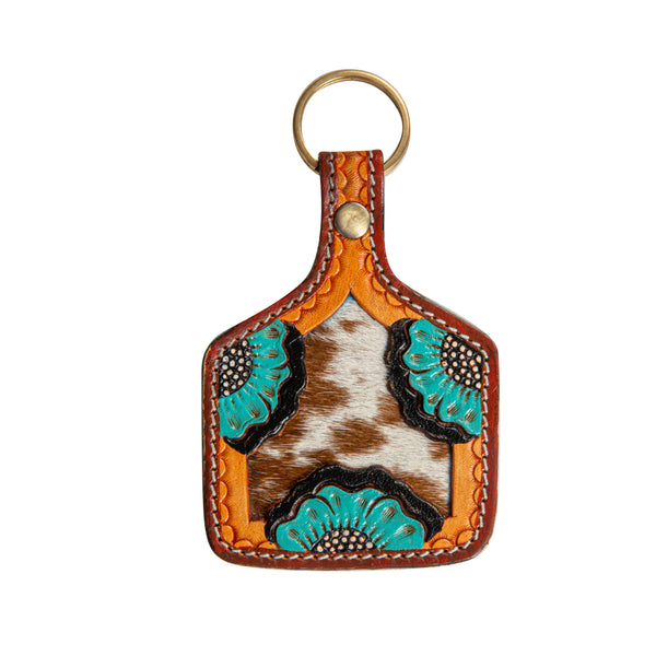 Glory Of The Morning Hand-Tooled Key Fob