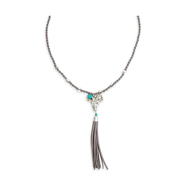 Canyon Ram Braid & Tassled Necklace - Myra USA