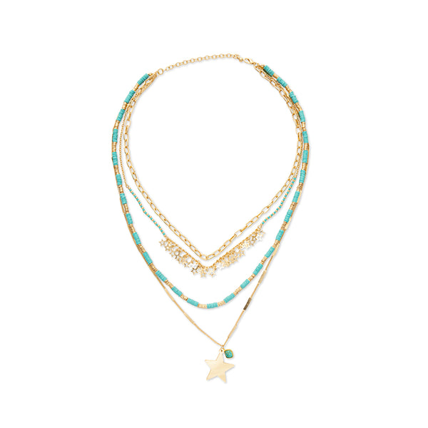 Shining Mesa Star Layered Necklace - Myra USA