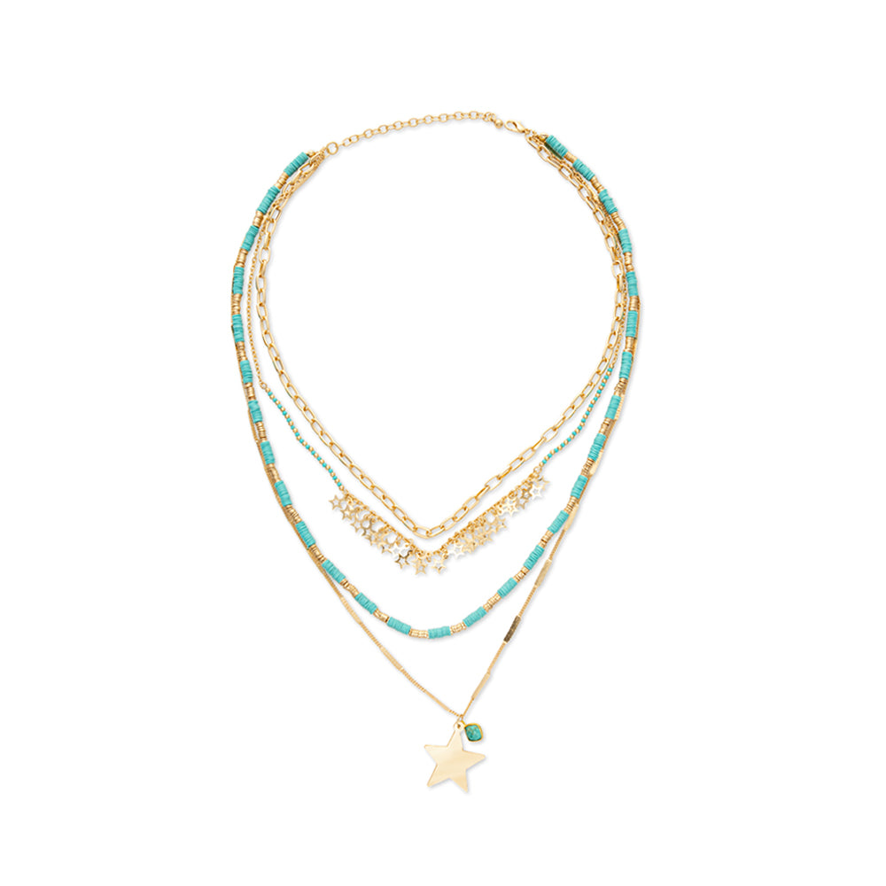 Shining Mesa Star Layered Necklace - Myra USA