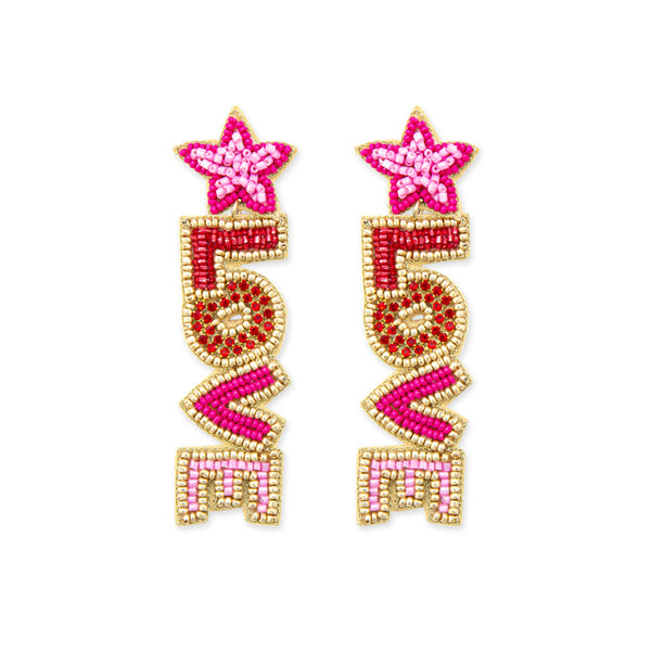 Love Words Beaded Earrings - Myra USA