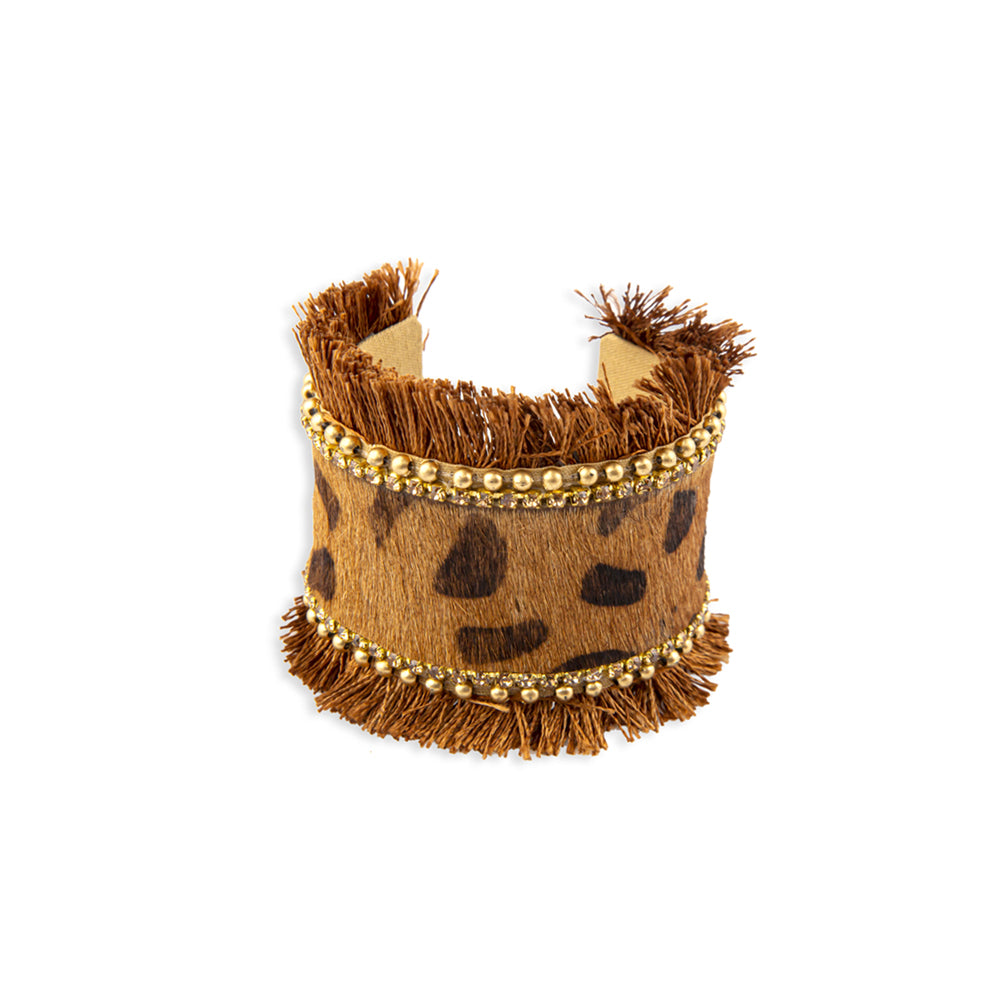 Touch of the Wild Hair-on Hide Cuff Style Bracelet - Myra USA