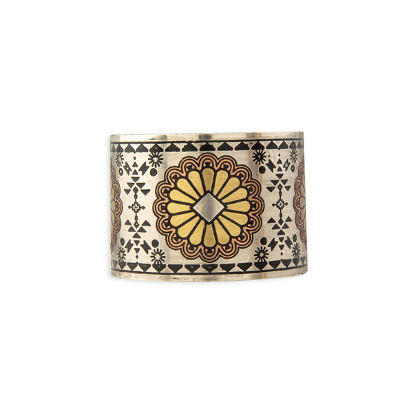 Mesa Sun Etched Metal Cuff Bracelet