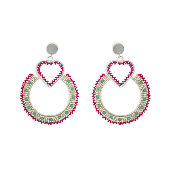 Full Circle Love Beaded Earrings - Myra USA