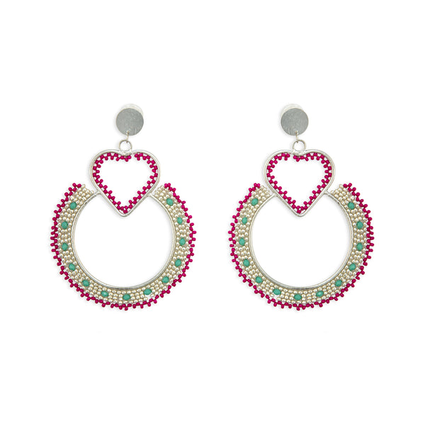 Full Circle Love Beaded Earrings