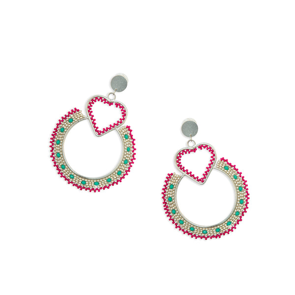 Full Circle Love Beaded Earrings - Myra USA