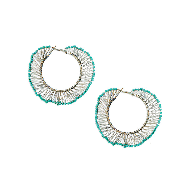Loop Weaver Wire Hoop Earrings - Myra USA