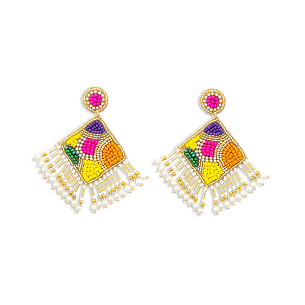 Fields of Blooms Beaded Earrings - Myra USA