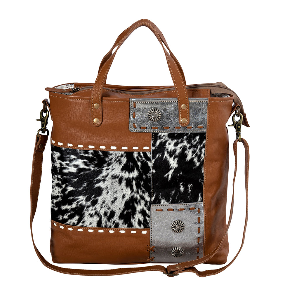 Concho Ranch Trail Canvas & Hairon Bag - Myra USA