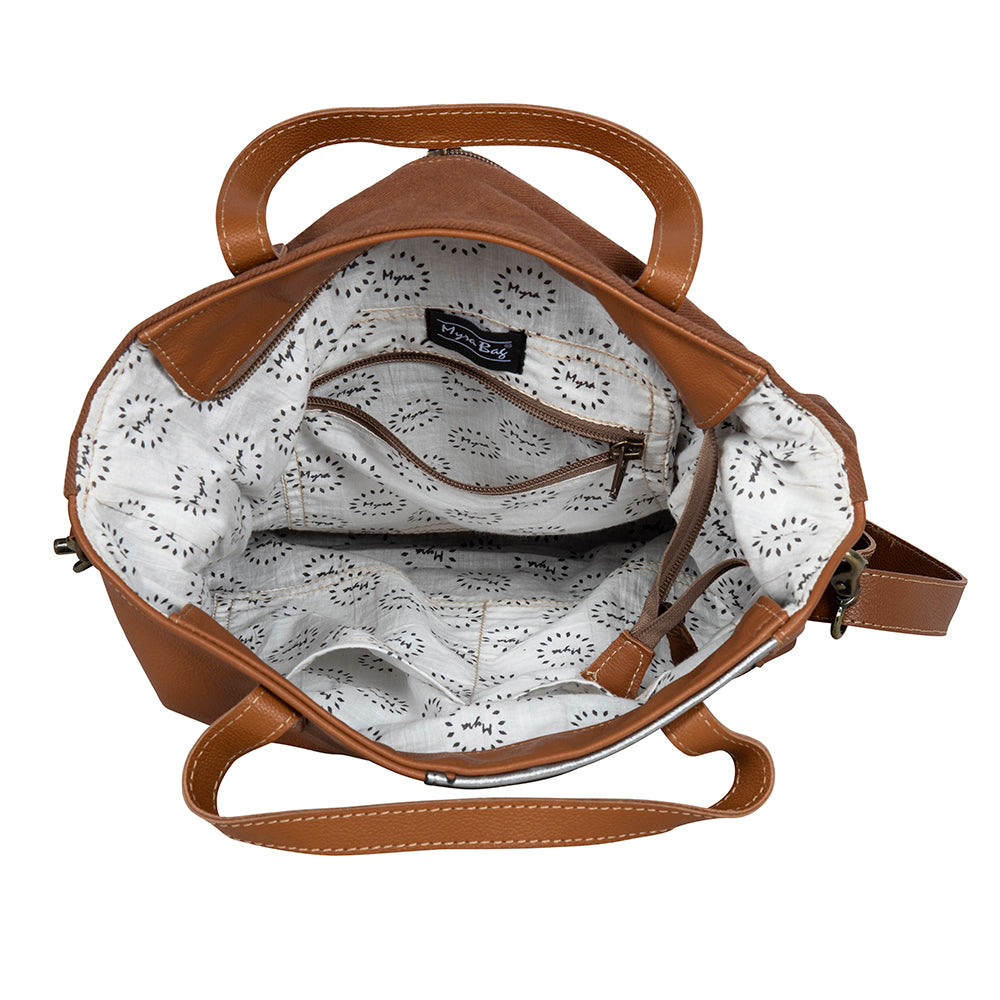 Concho Ranch Trail Canvas & Hairon Bag - Myra USA