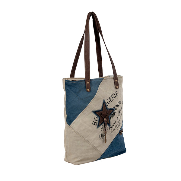 Blue Star Key Tote Bag