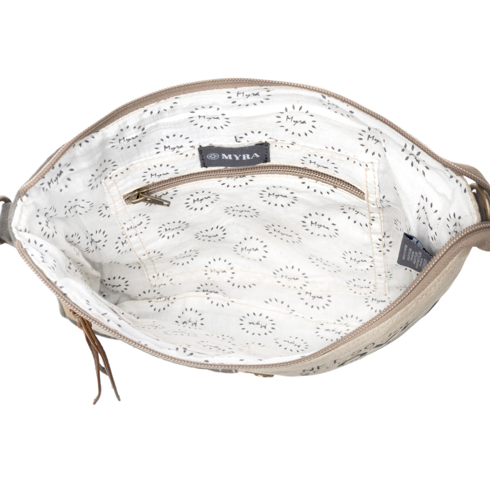 Myra Seeds of Love Crossbody Bag - Vintage Patch Leather Shoulder