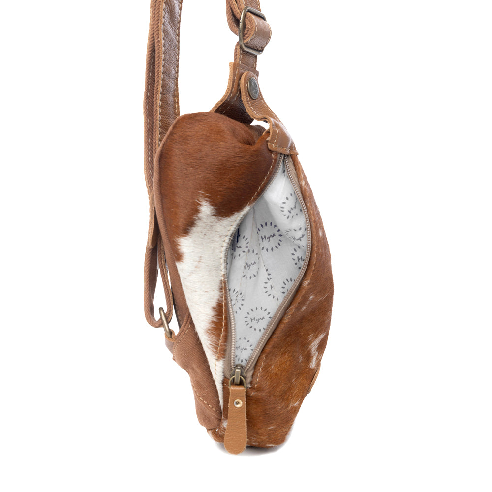 Robnette Ranch Fanny-Pack Bag In Caramel & White - Myra USA