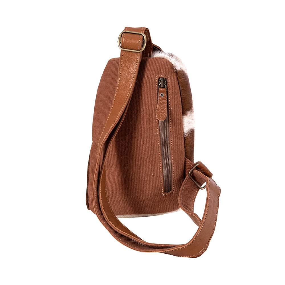 Robnette Ranch Fanny-Pack Bag In Caramel & White - Myra USA