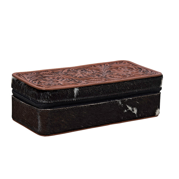 Tilly Bluff Rectangle Hair-on Hide Jewelry Box
