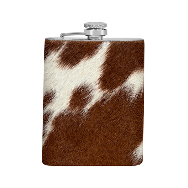 Mountain Trail Flask in Caramel Hair-on Hide - Myra USA