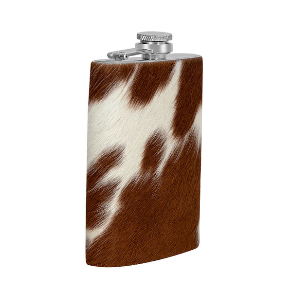 Mountain Trail Flask in Caramel Hair-on Hide - Myra USA