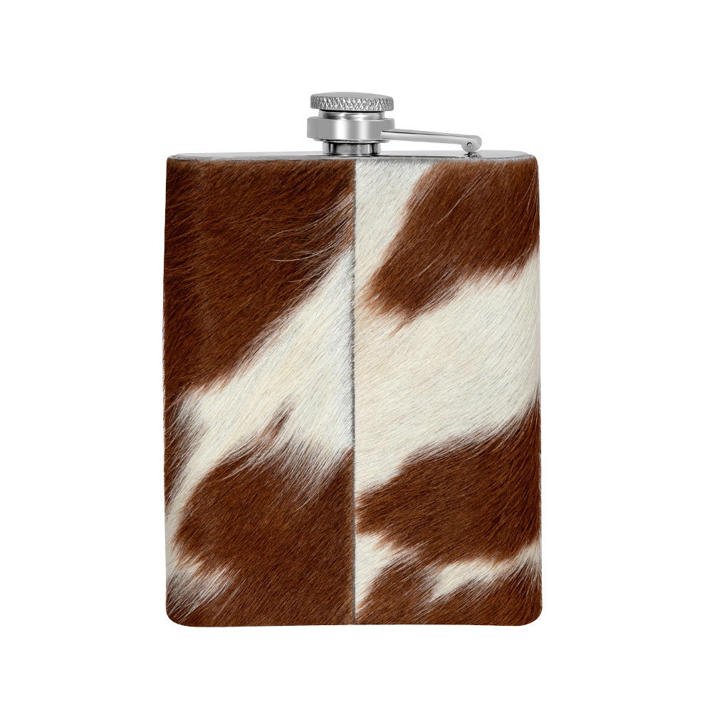 Mountain Trail Flask in Caramel Hair-on Hide - Myra USA