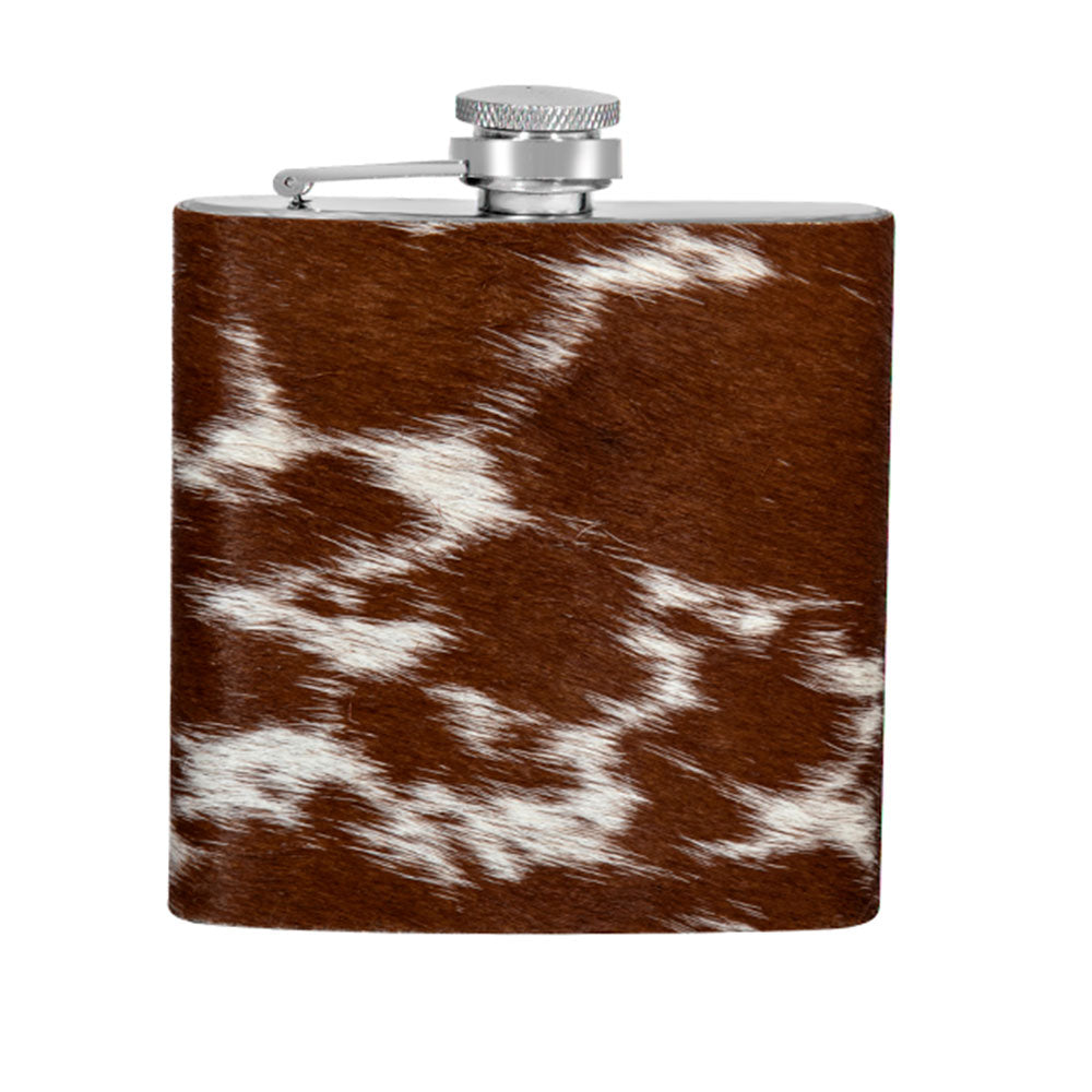 Mountain Trail Flask in Caramel Hair-on Hide - Myra USA