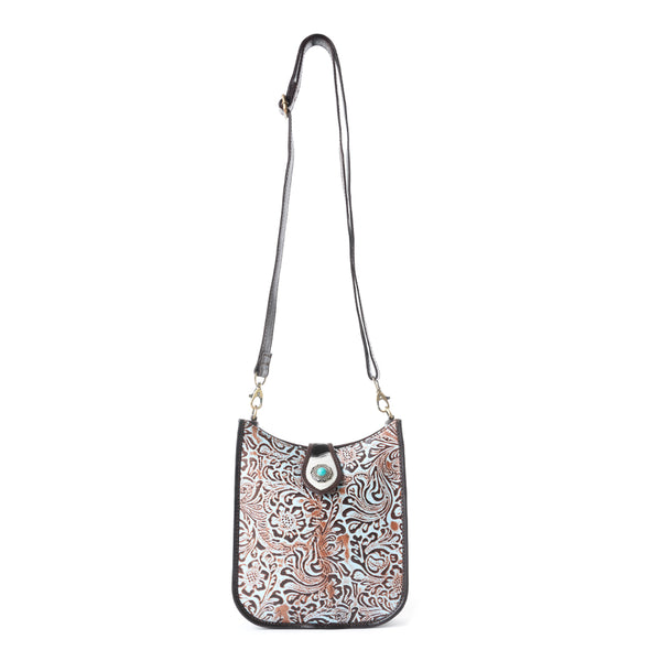 Delilah Creek Embossed Leather Bag - Myra USA