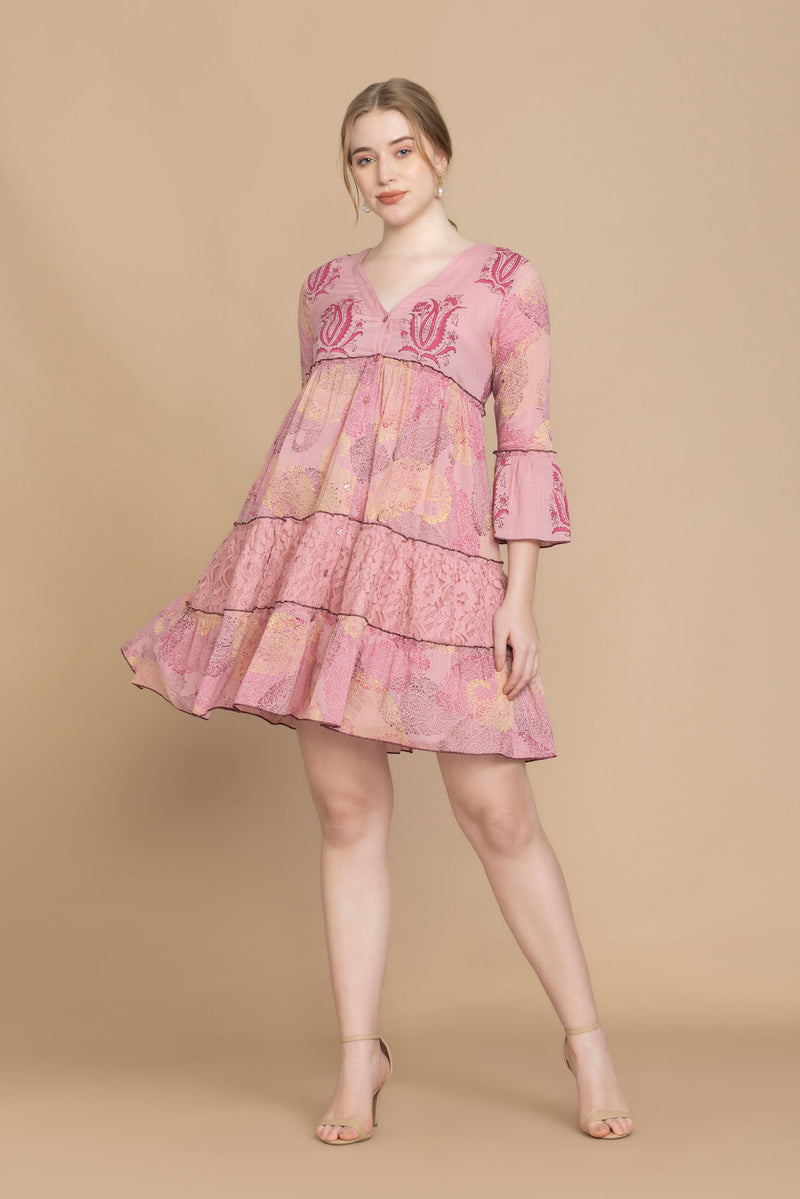 Pond Blossom Babydoll Dress