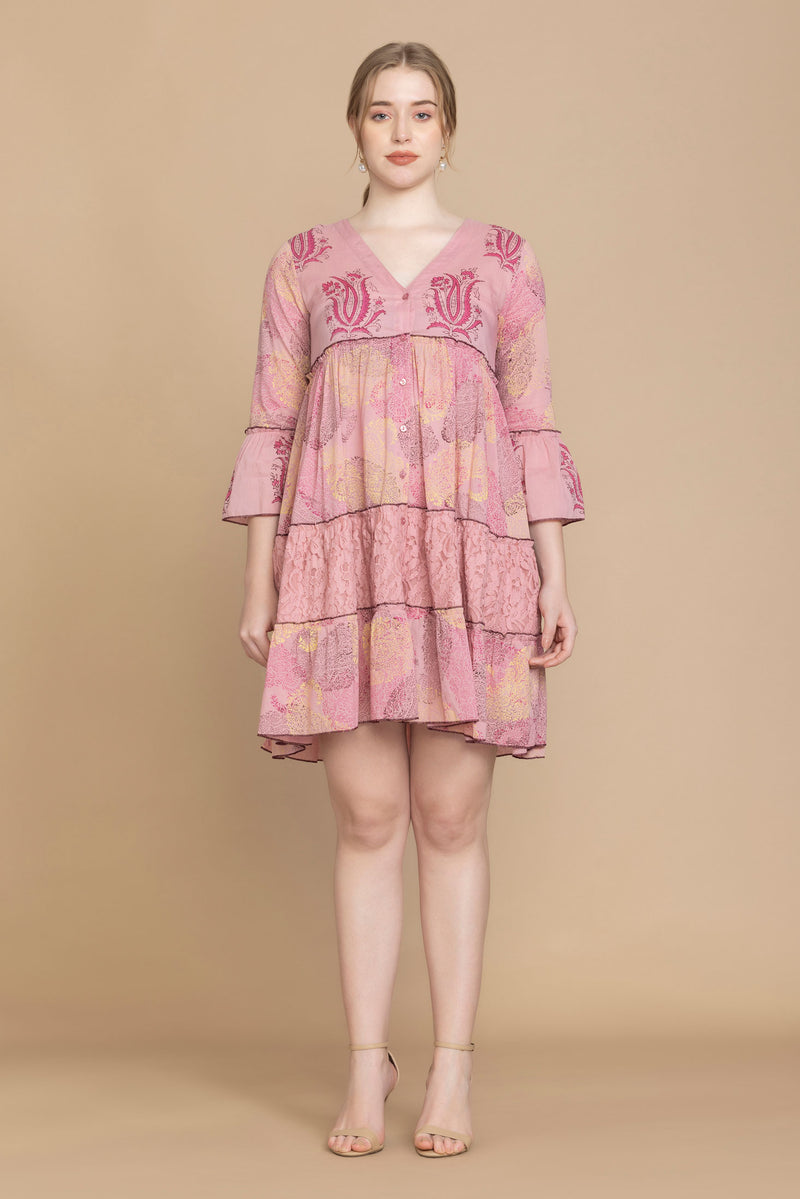 Pond Blossom Babydoll Dress