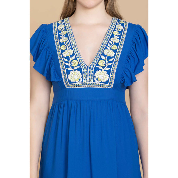 Bohera Willa Embroidered Drop Waist Dress