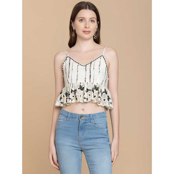 Bohera  Joanie Embroidered Bustier Top